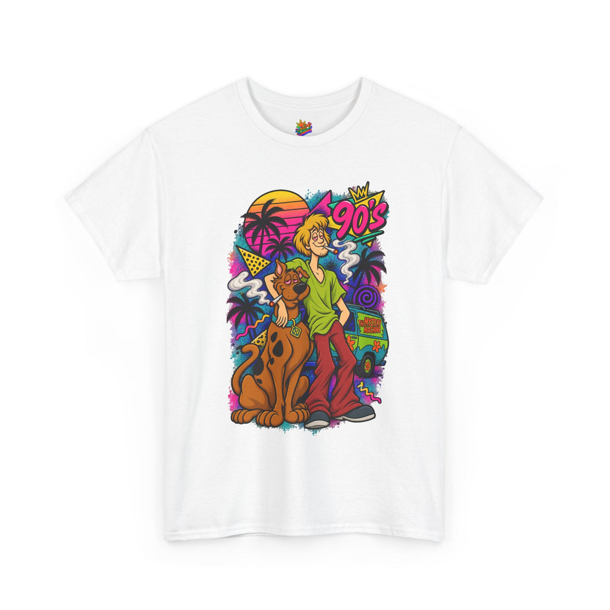 Vert Shaggy & Scooby Vintage Style Unisex Cotton Graphic T-Shirt
