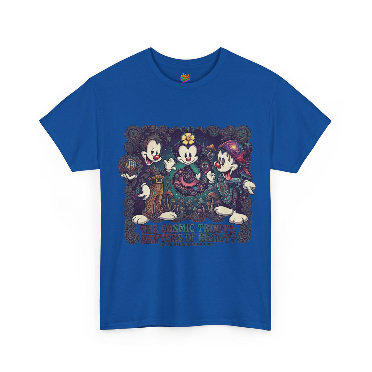 Vert Animaniacs Psychedelics Vintage Style Unisex Cotton Graphic T-Shirt