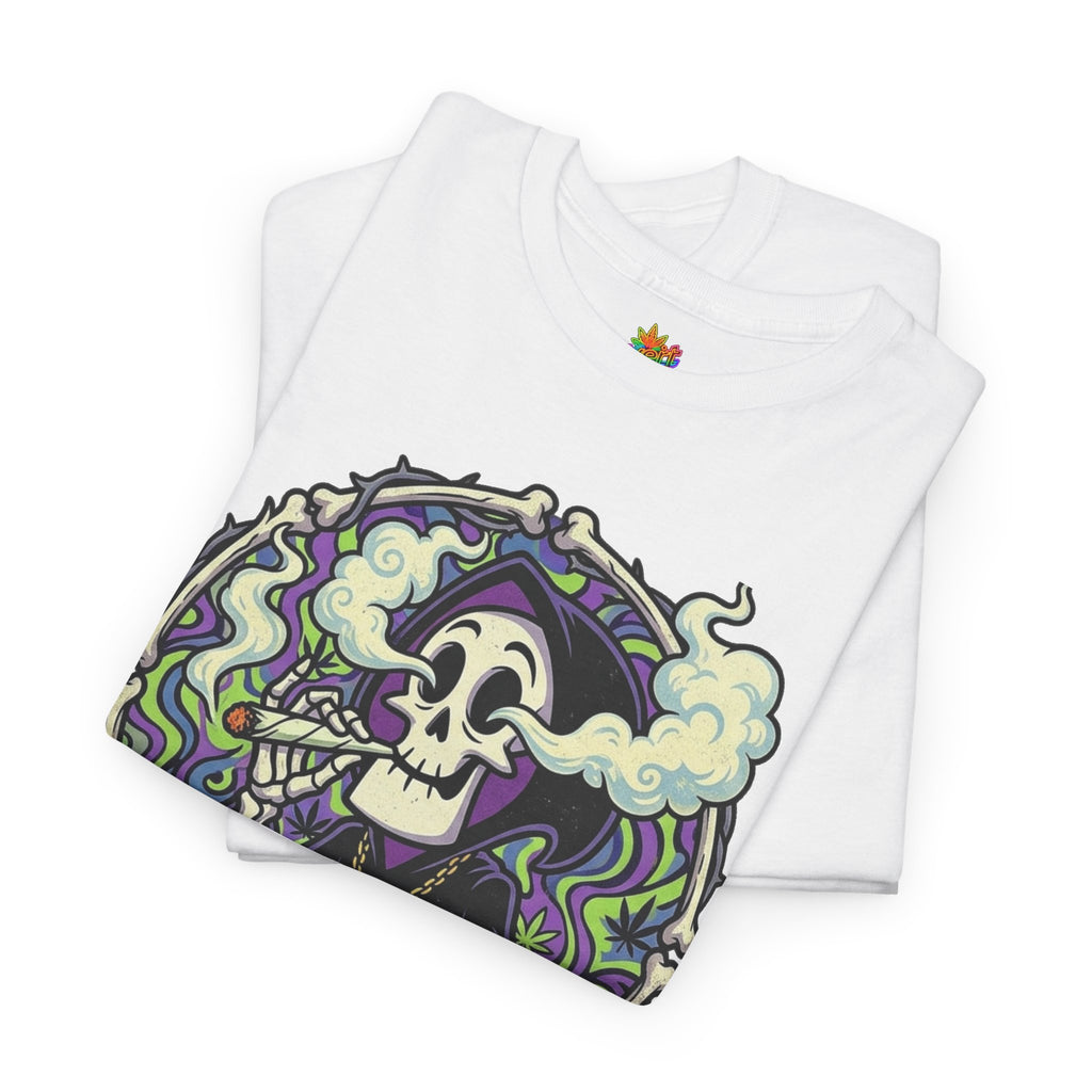 Vert Grim Smoker Vintage Style Unisex Cotton Graphic T-Shirt
