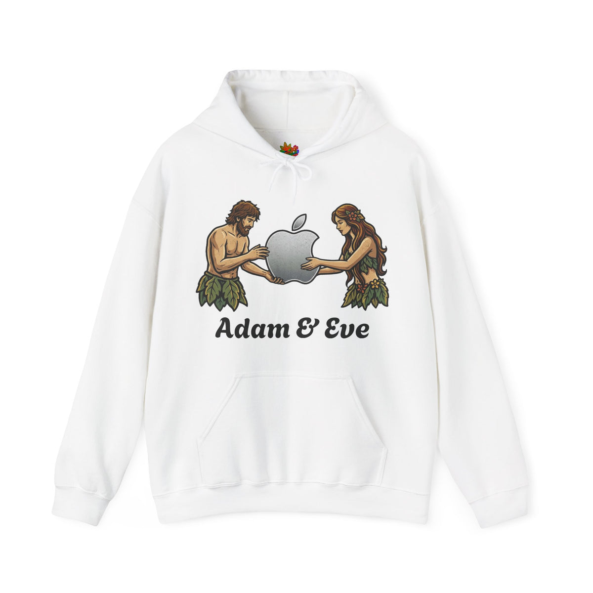 Vert Apple Adam & Eve Vintage Style Unisex Graphic Hoodie