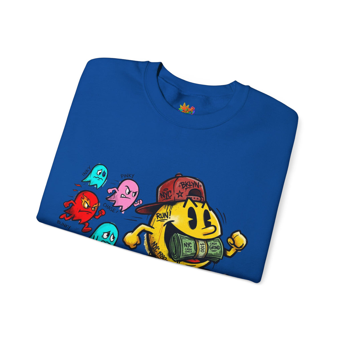 Vert NY Pac-Man Vintage Style Unisex Graphic Crewneck Sweatshirt