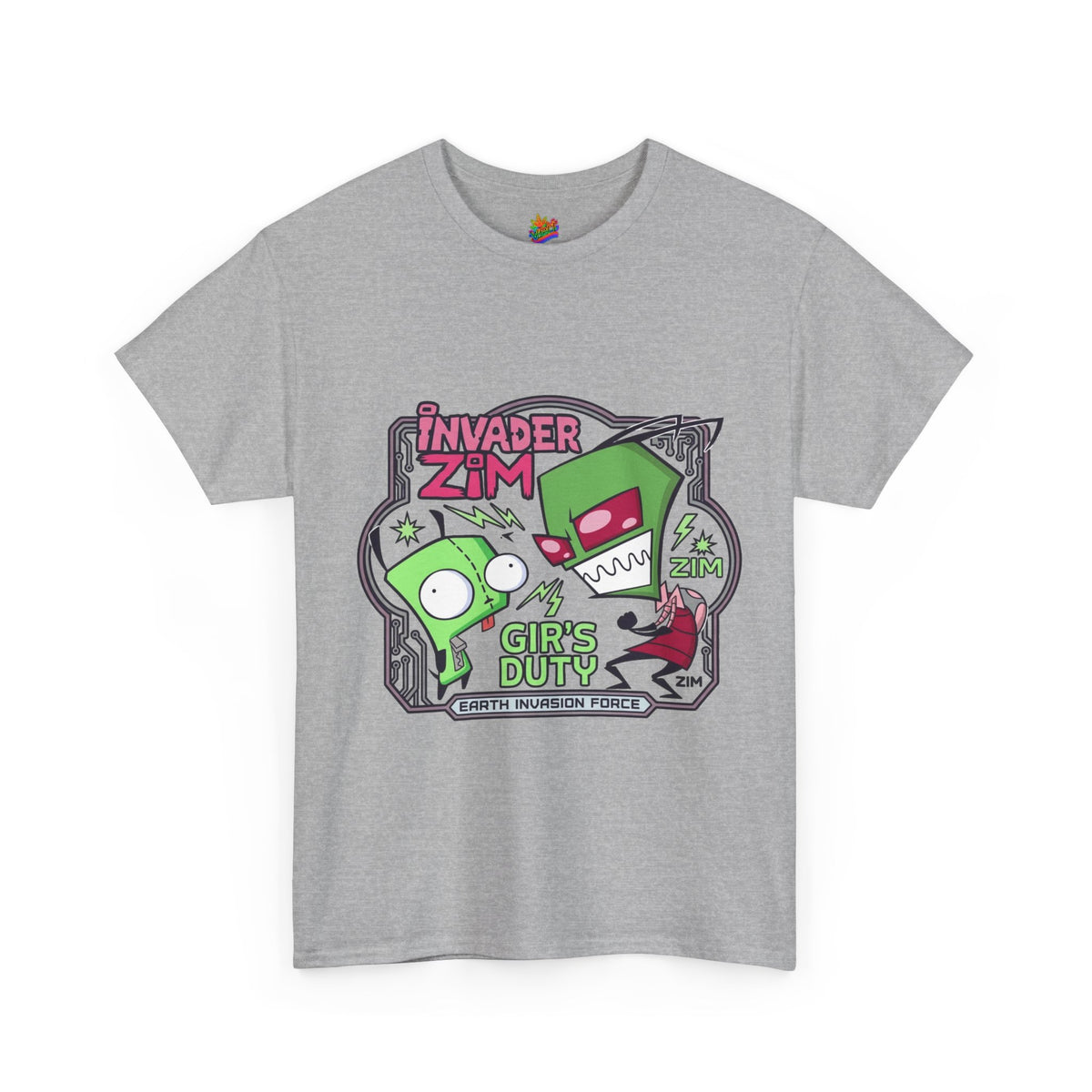 Vert Invader Zim Vintage Style Unisex Cotton Graphic T-Shirt