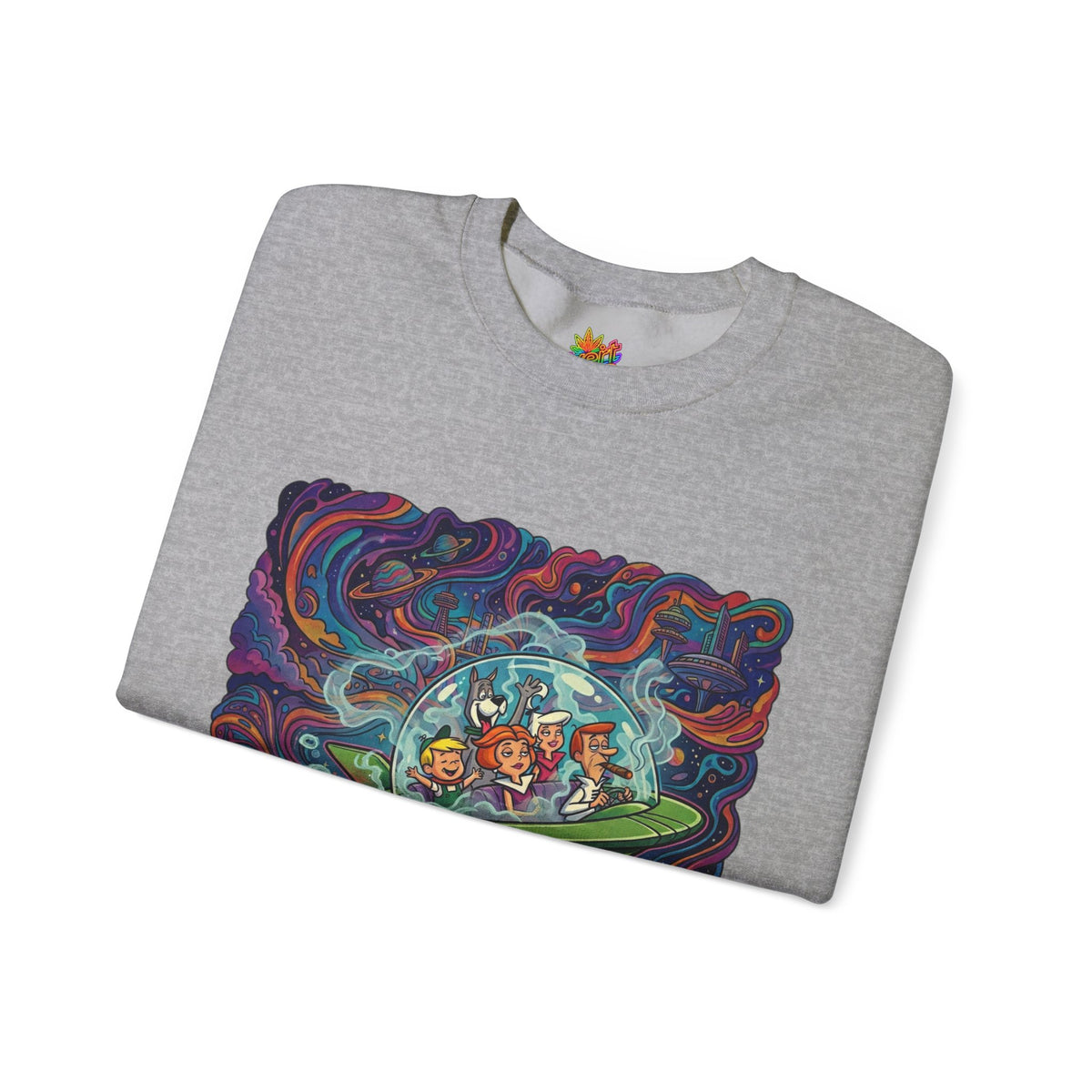 Vert Jetson Smoker Vintage Style Unisex Graphic Crewneck Sweatshirt