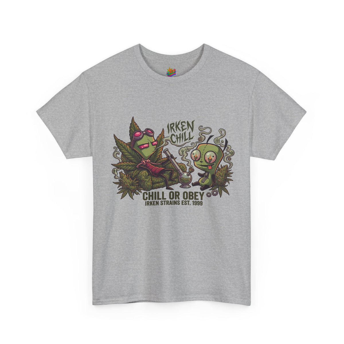 Vert Invader Zim Smoker Vintage Style Unisex Cotton Graphic T-Shirt