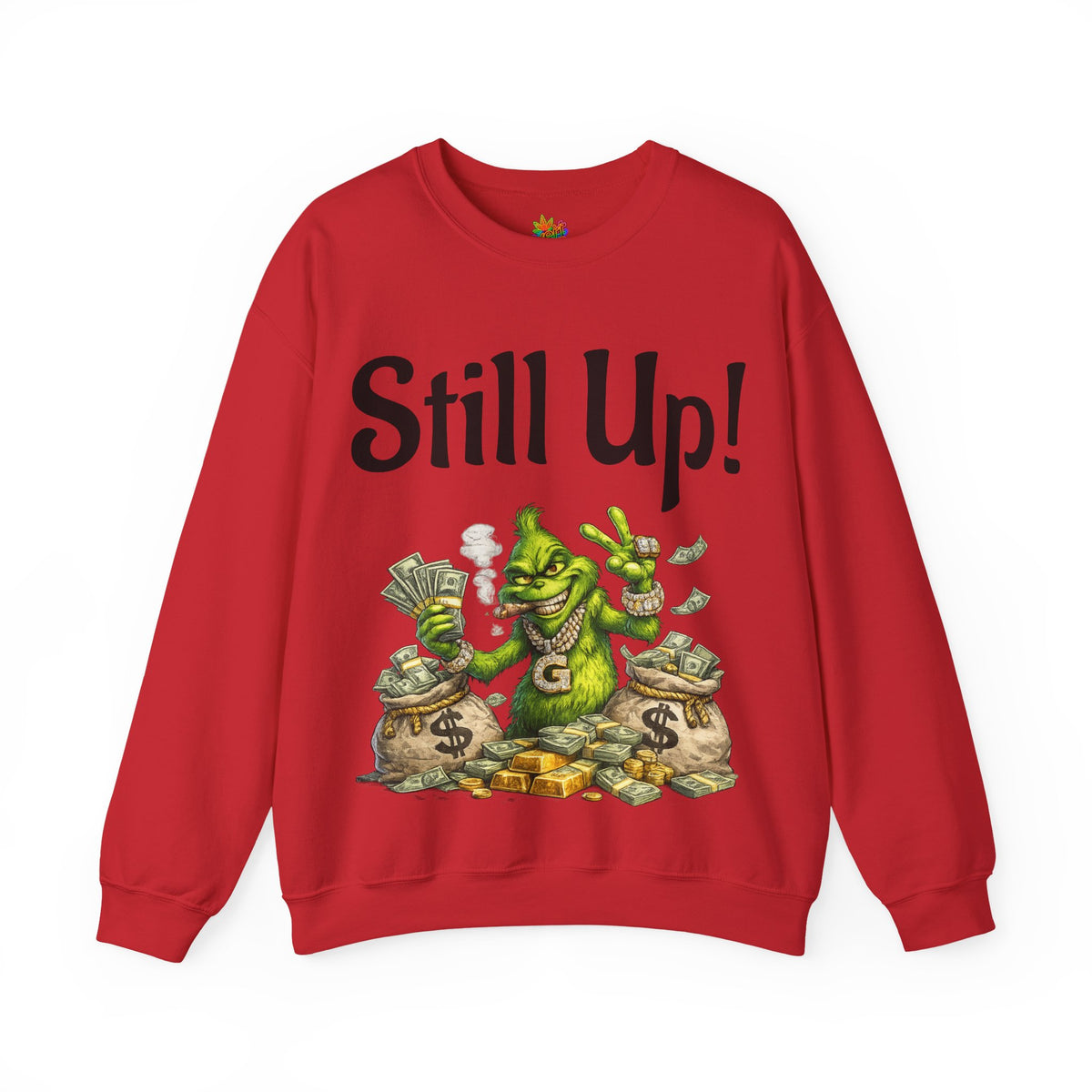 Vert Grinch Smoker Vintage Style Unisex Graphic Crewneck Sweatshirt