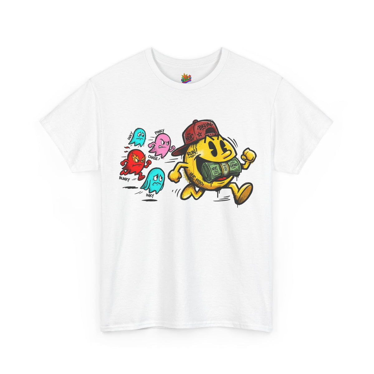 Vert NY Pac-Man Vintage Style Unisex Graphic Cotton T-Shirt