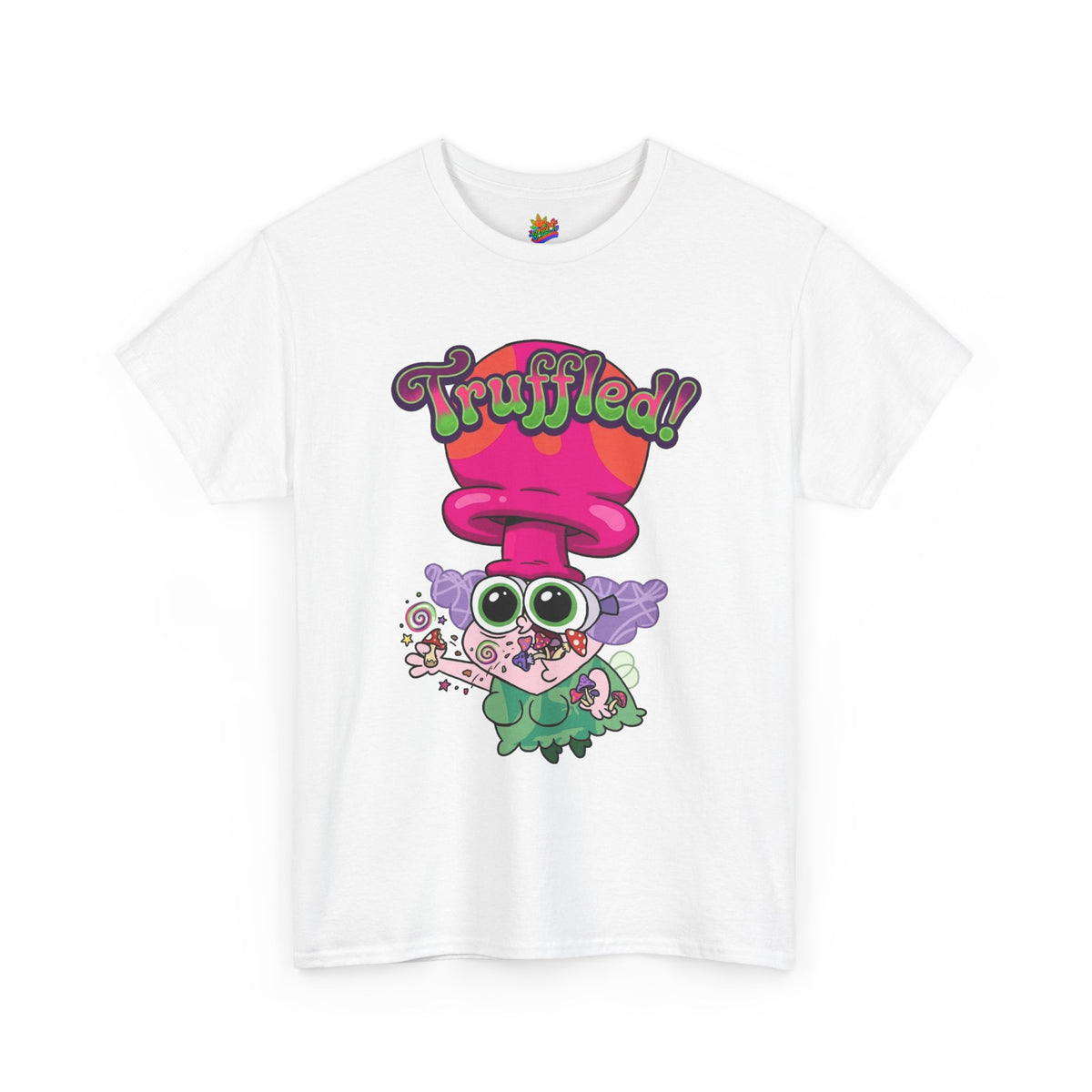 Vert Truffles Psychedelic Vintage Style Unisex Cotton Graphic T-Shirt