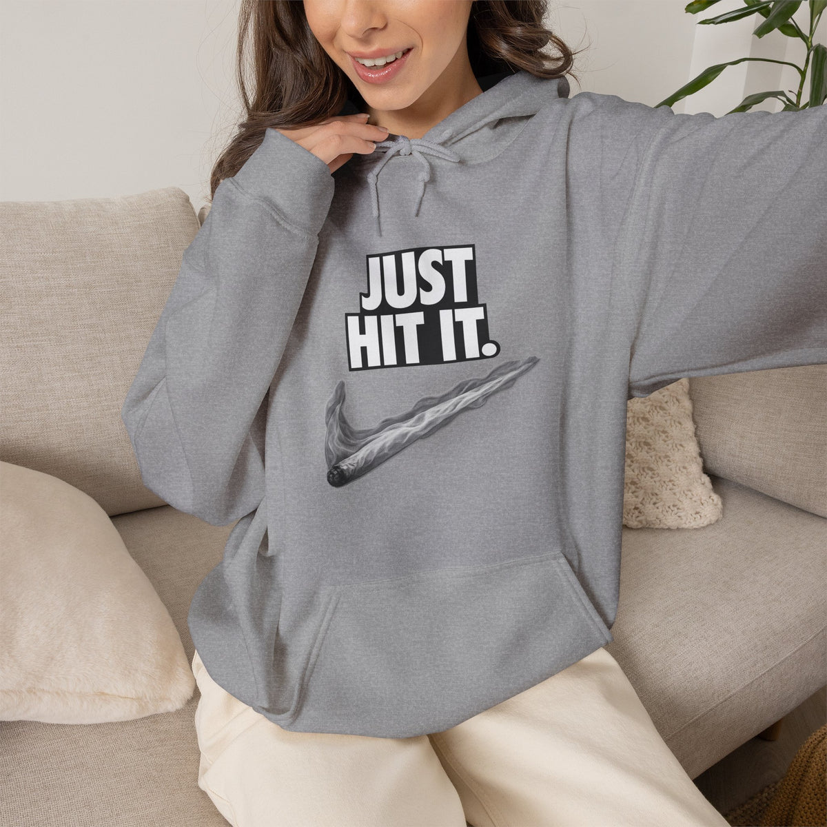 Vert Just Hit It Vintage Style Unisex Graphic Hoodie