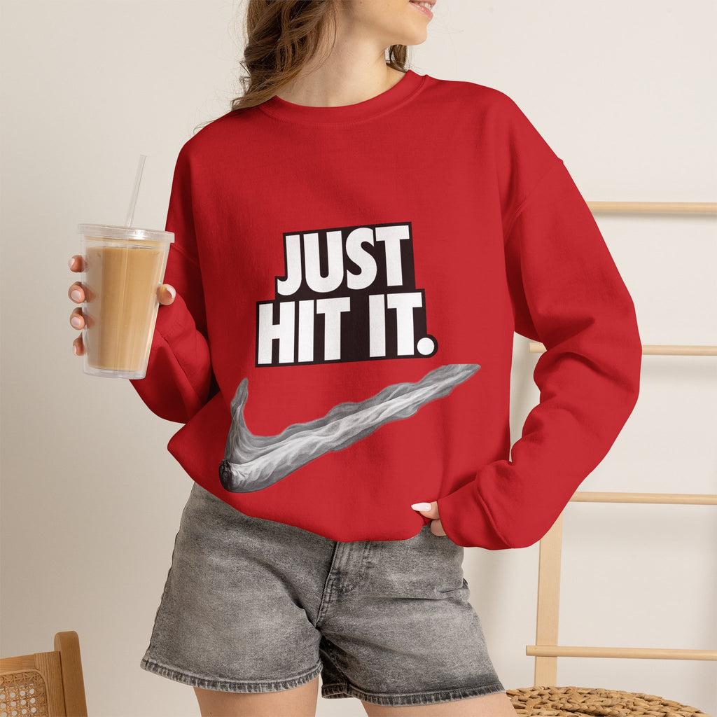 Vert Just Hit It Vintage Style Unisex Graphic Crewneck Sweatshirt