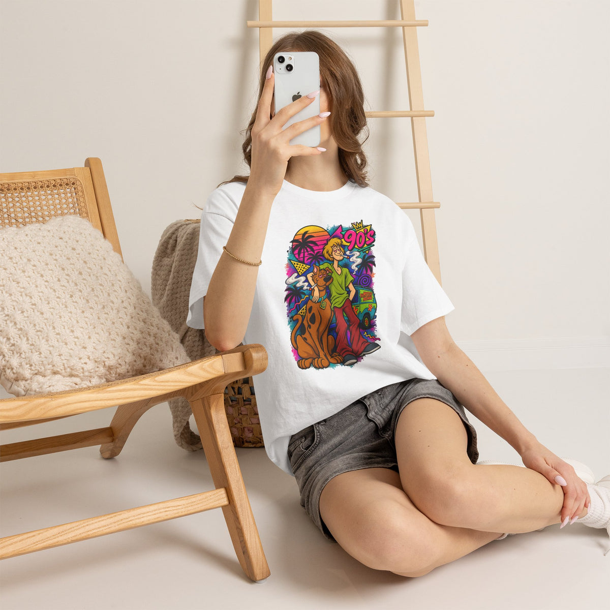 Vert Shaggy & Scooby Vintage Style Unisex Cotton Graphic T-Shirt