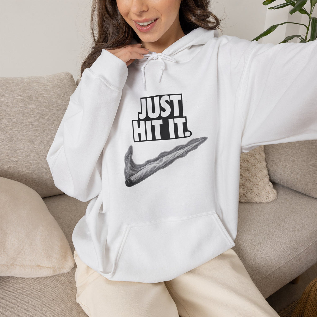 Vert Just Hit It Vintage Style Unisex Graphic Hoodie
