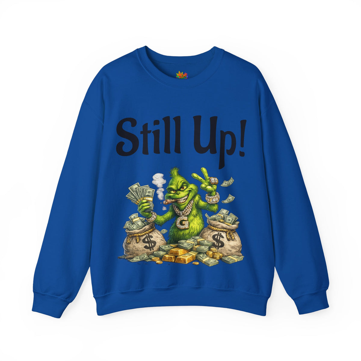 Vert Grinch Smoker Vintage Style Unisex Graphic Crewneck Sweatshirt