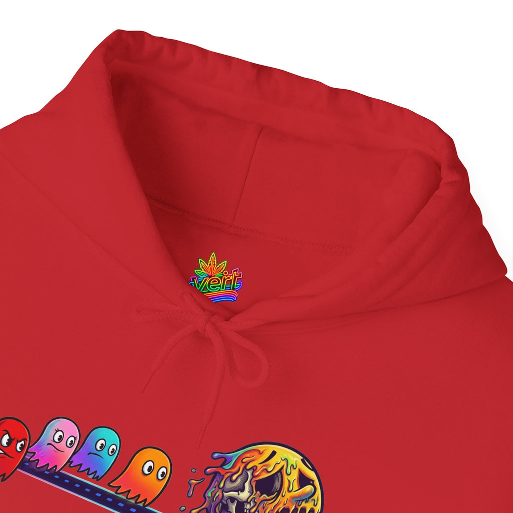 Vert Pac-Man Psychedelic Vintage Style Unisex Graphic Hoodie