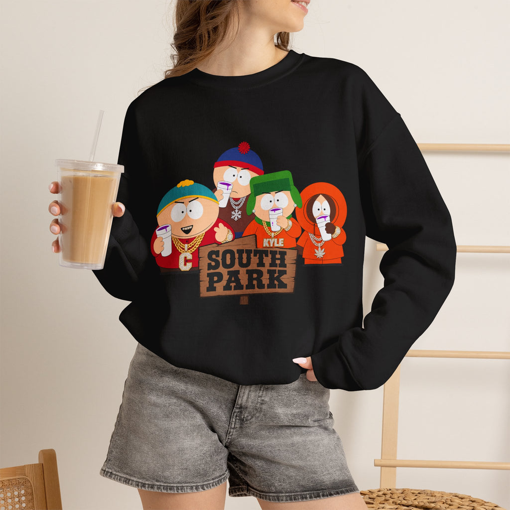 Vert South Park Double Cup Vintage Style Unisex Graphic Crewneck Sweatshirt