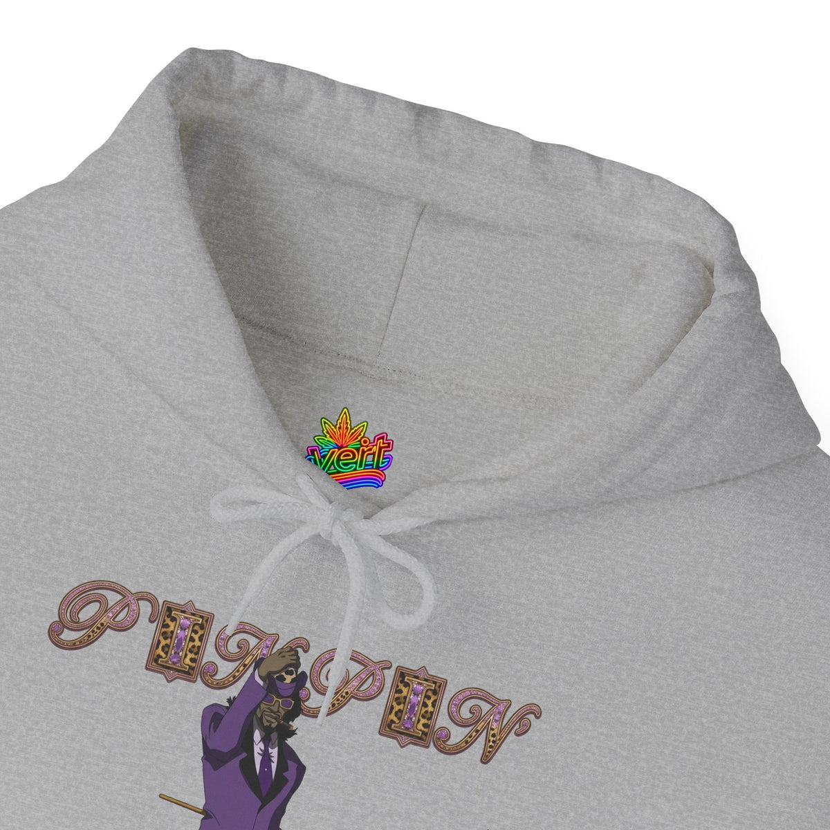 Vert Pimp Named Slickback Vintage Style Unisex Graphic Hoodie