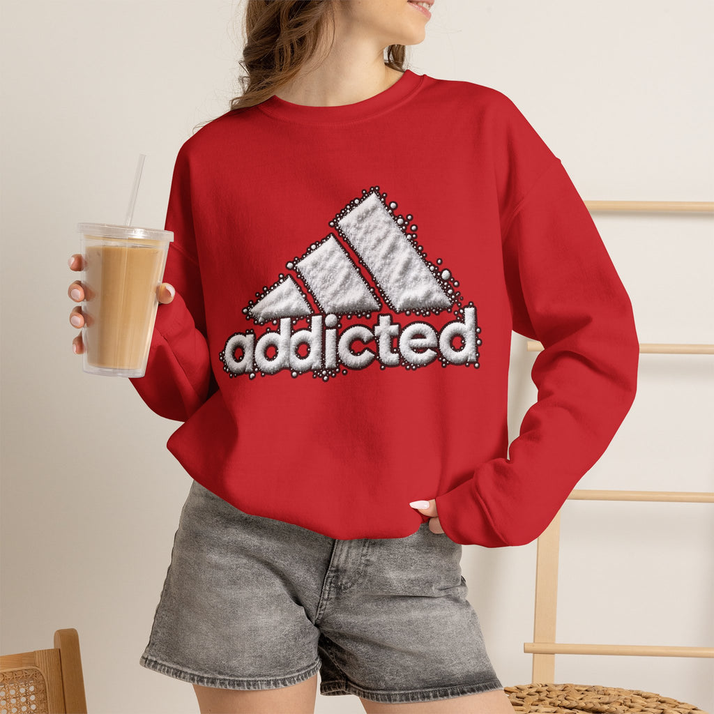 Vert Addicted Vintage Style Unisex Graphic Crewneck Sweatshirt