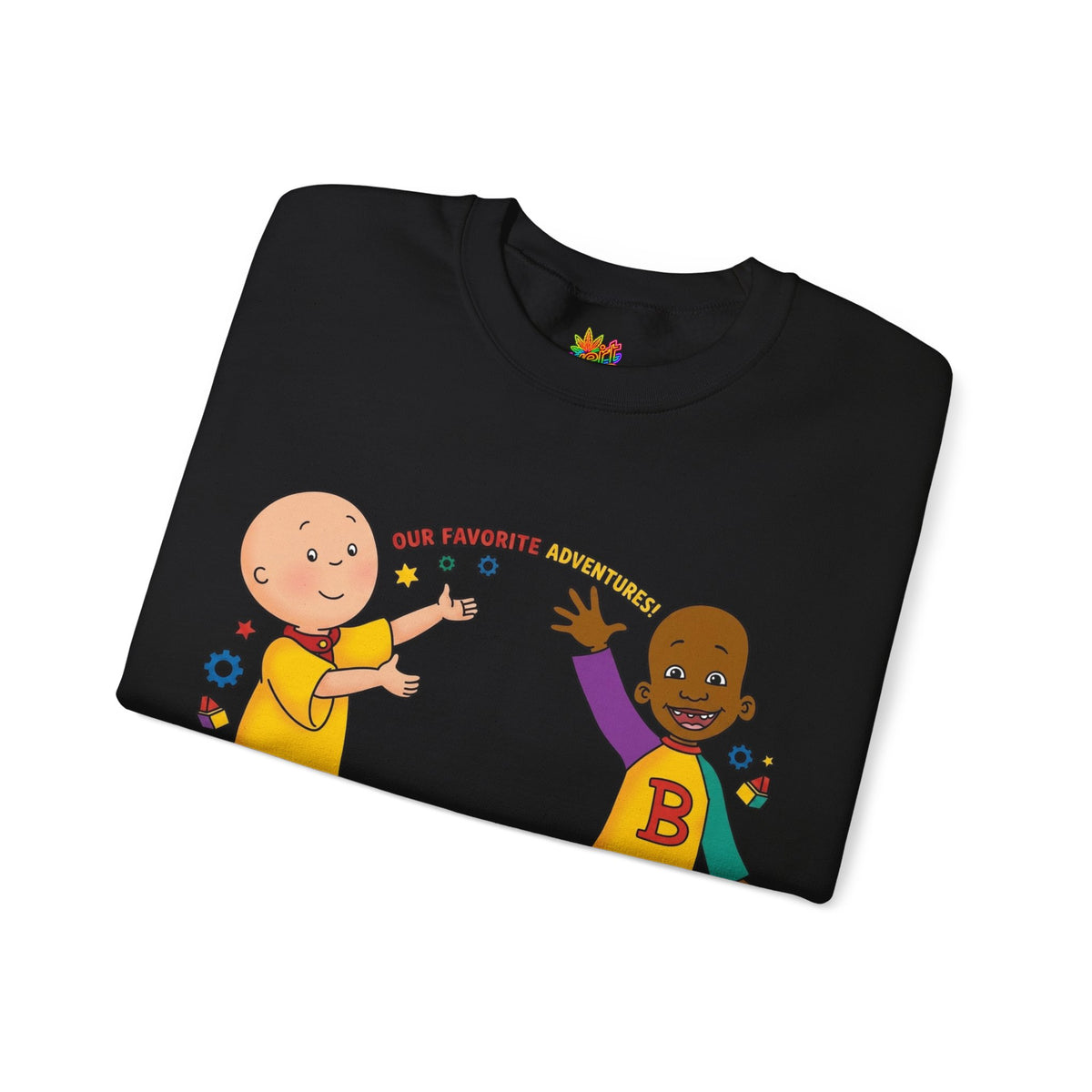 Vert Little Bill & Caillou Vintage Style Unisex Graphic Crewneck Sweatshirt