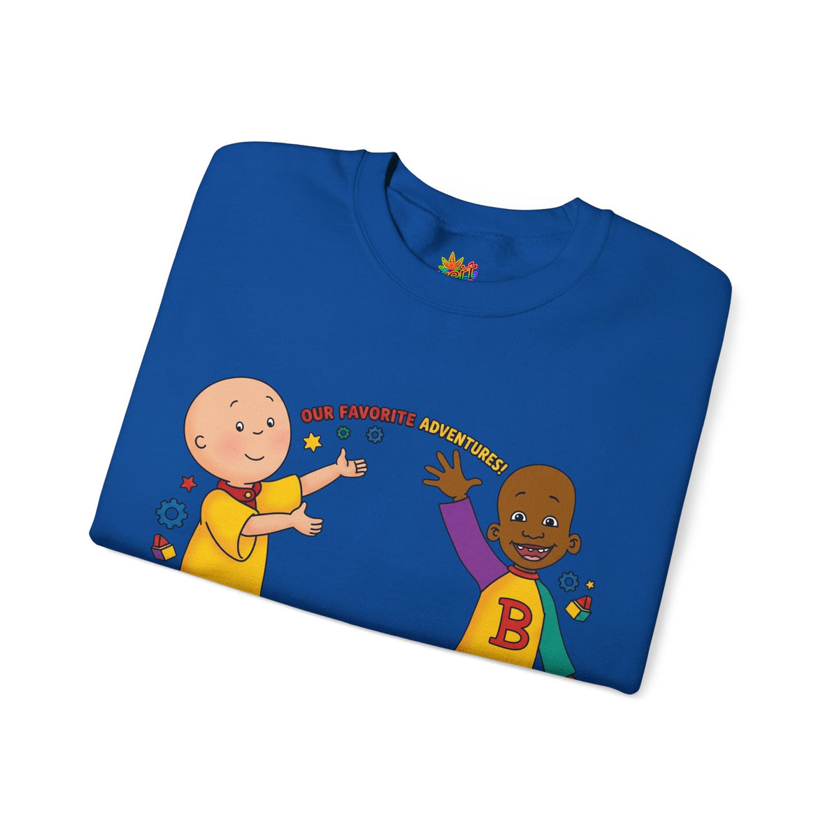 Vert Little Bill & Caillou Vintage Style Unisex Graphic Crewneck Sweatshirt