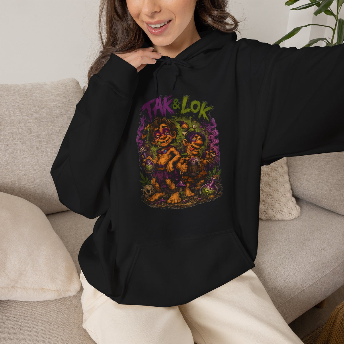 Vert Tak & Lok Vintage Style Unisex Graphic Hoodie