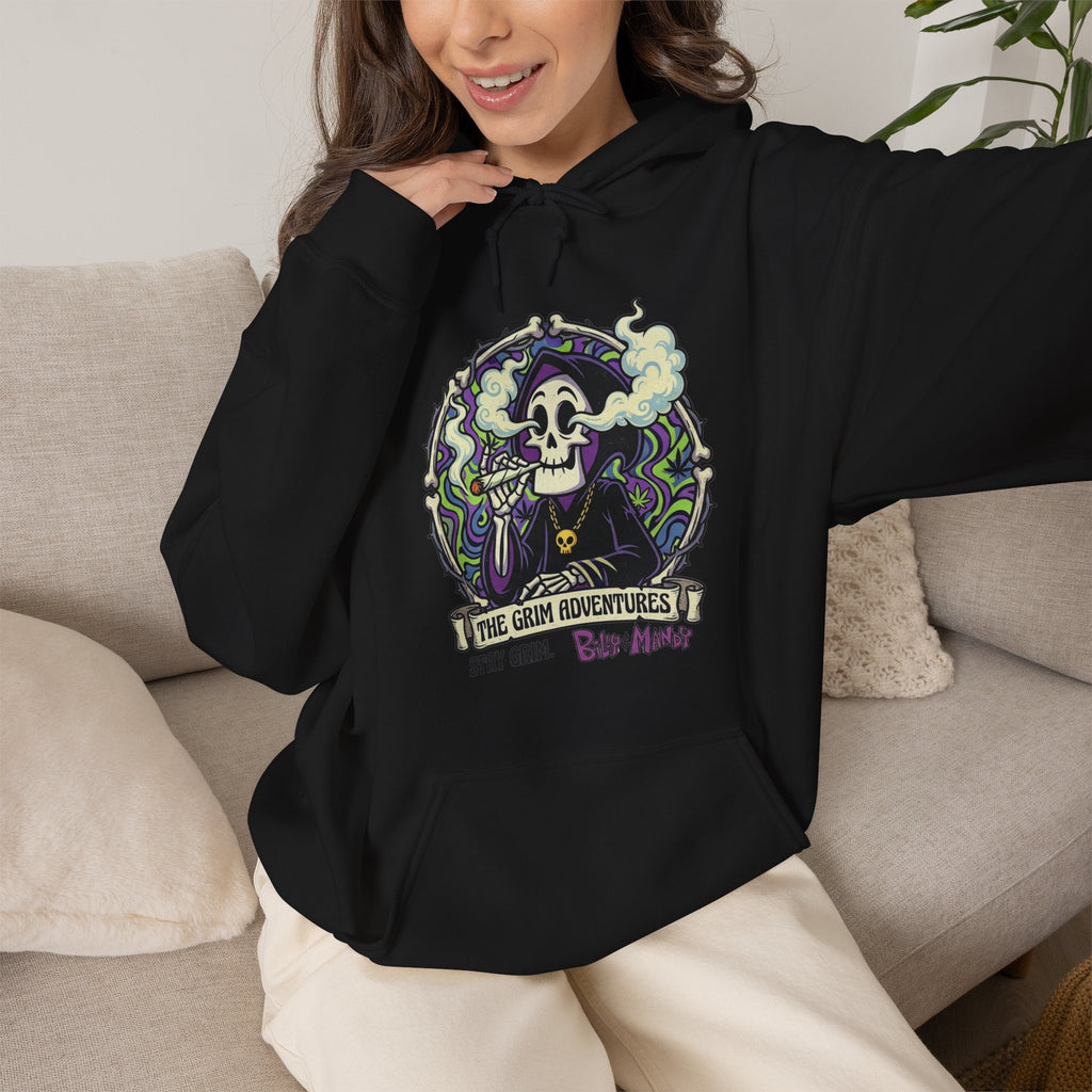 Vert Grim Smoker Vintage Style Unisex Graphic Hoodie