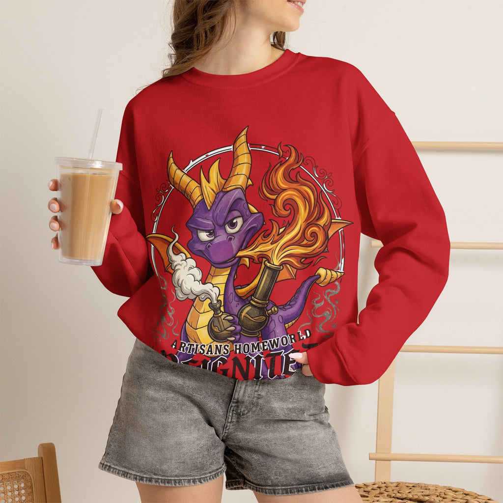 Vert Spyro Smoker Vintage Style Unisex Graphic Crewneck Sweatshirt