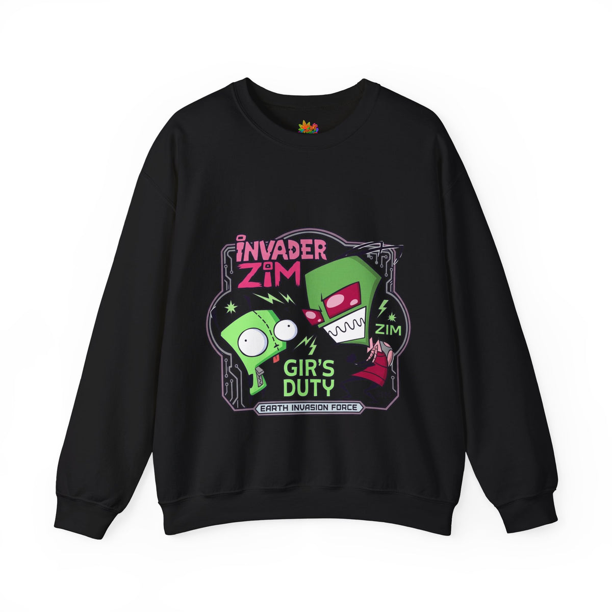 Vert Invader Zim Vintage Style Unisex Graphic Crewneck Sweatshirt