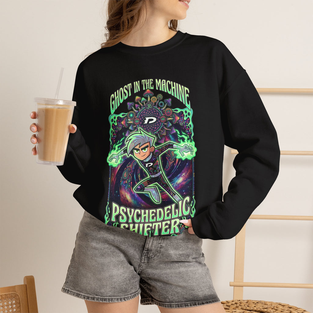 Vert Danny Phantom Psychedelic Vintage Style Unisex Graphic Crewneck Sweatshirt