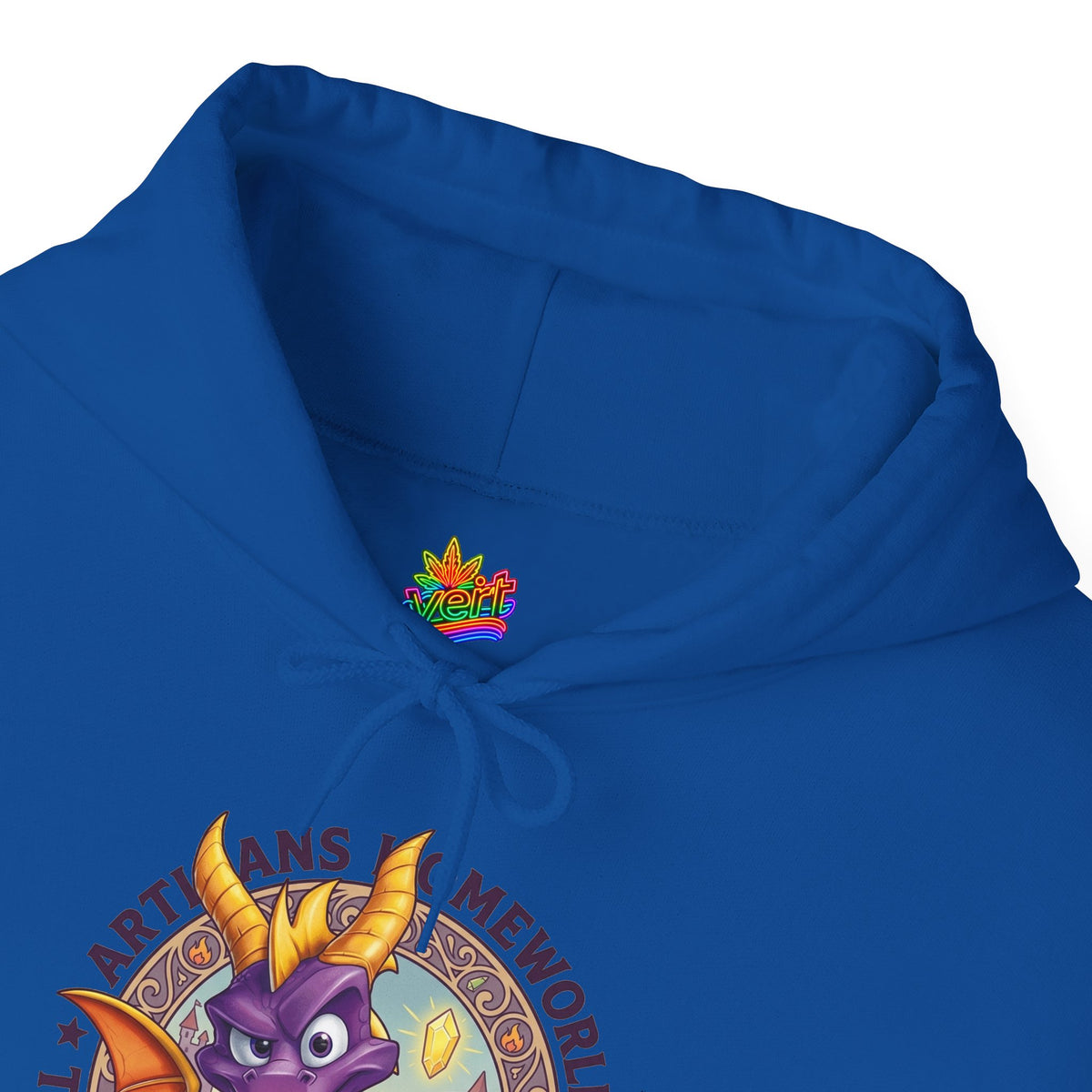 Vert Spyro Vintage Style Unisex Graphic Hoodie
