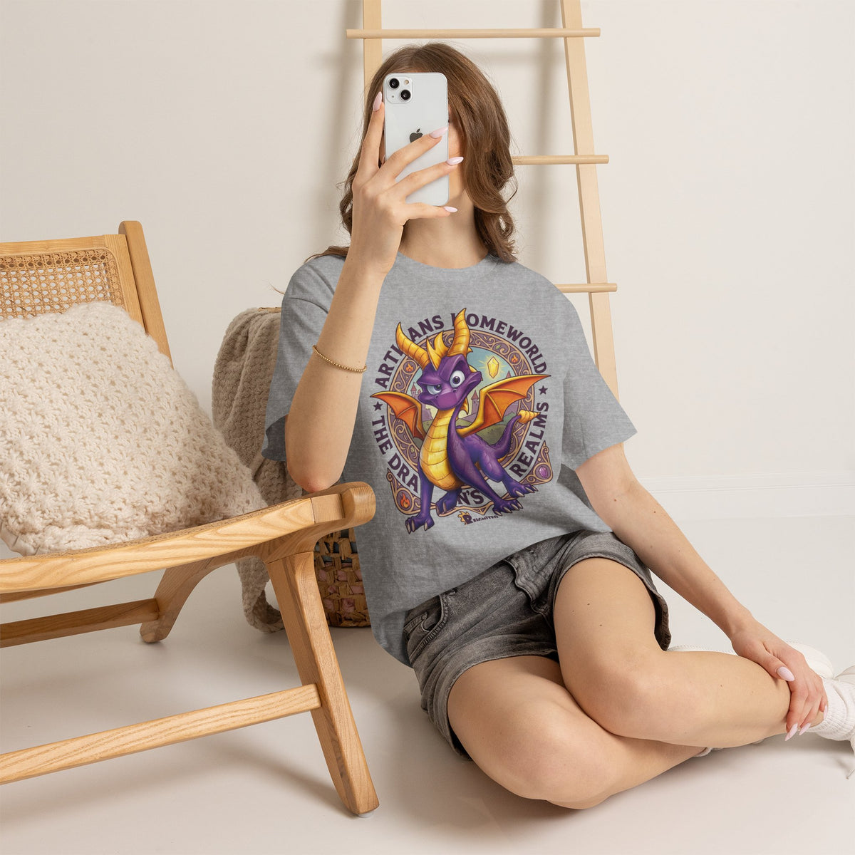 Vert Spyro Vintage Style Unisex Cotton Graphic T-Shirt