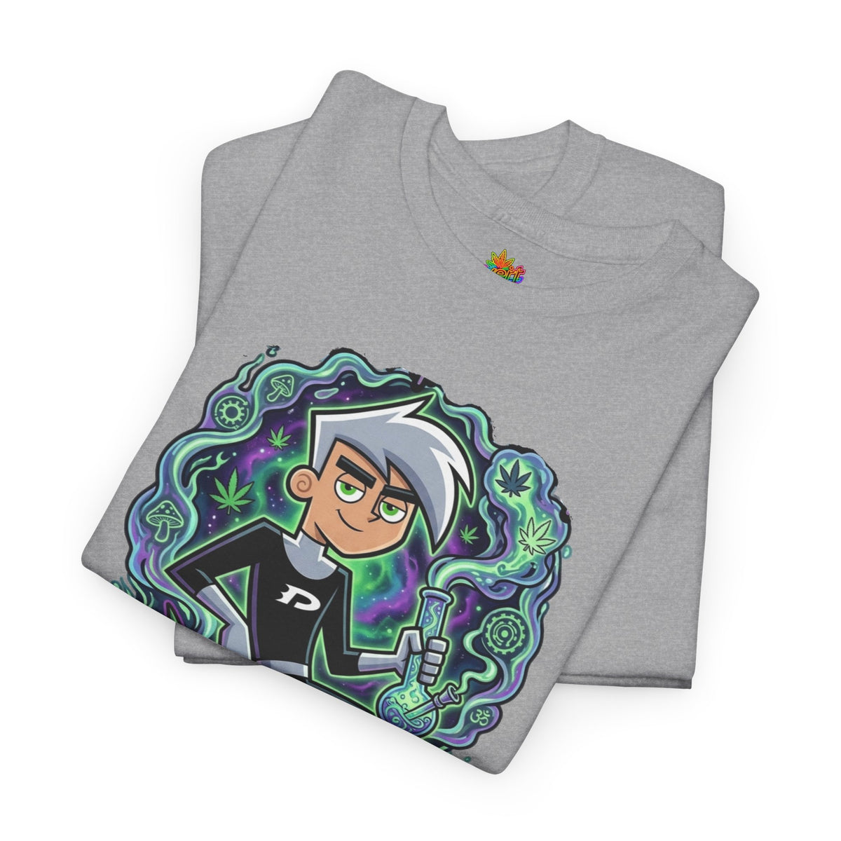 Vert Danny Phantom Smoker Vintage Style Unisex Cotton Graphic T-Shirt