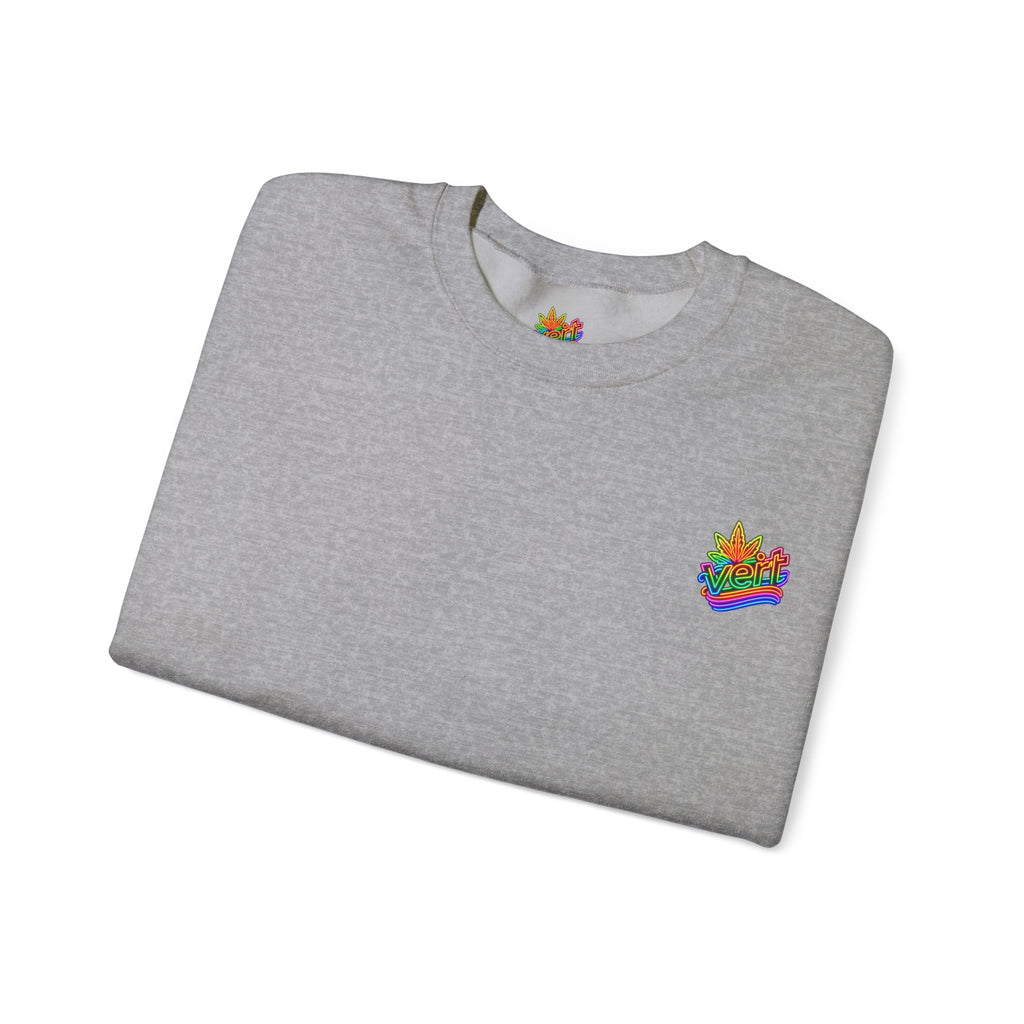 Vert Crested Neon Logo Vintage Style Unisex Graphic Crewneck Sweatshirt