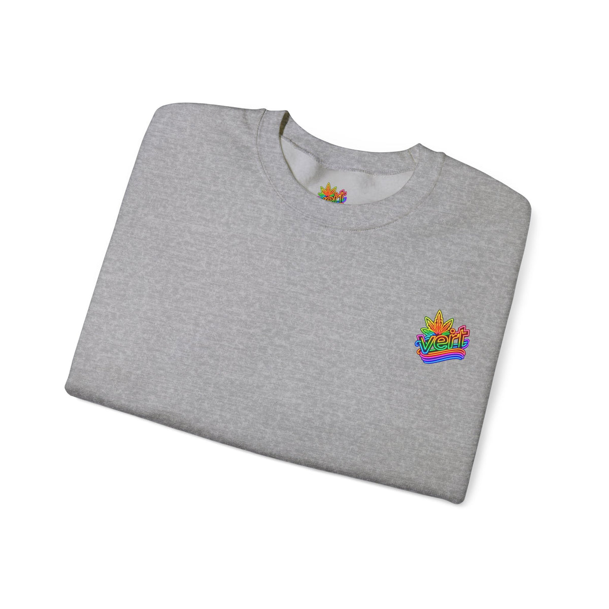 Vert Crested Neon Logo Vintage Style Unisex Graphic Crewneck Sweatshirt