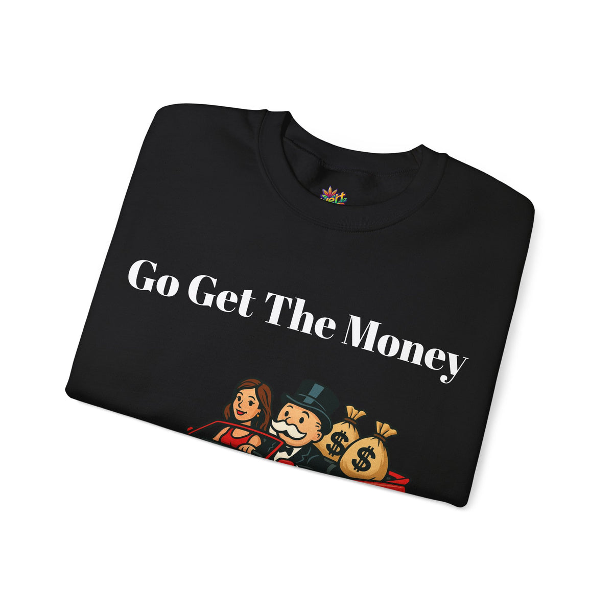 Vert Monopoly Man Vintage Style Unisex Graphic Crewneck Sweatshirt