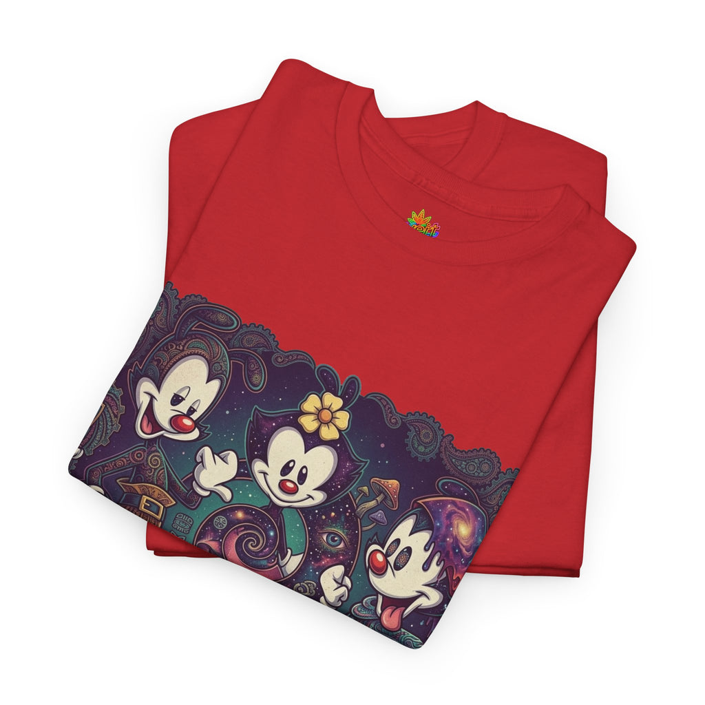 Vert Animaniacs Psychedelics Vintage Style Unisex Cotton Graphic T-Shirt