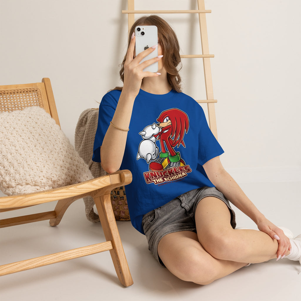 Vert Knuckles The Echidna Vintage Style Unisex Cotton Graphic T-Shirt
