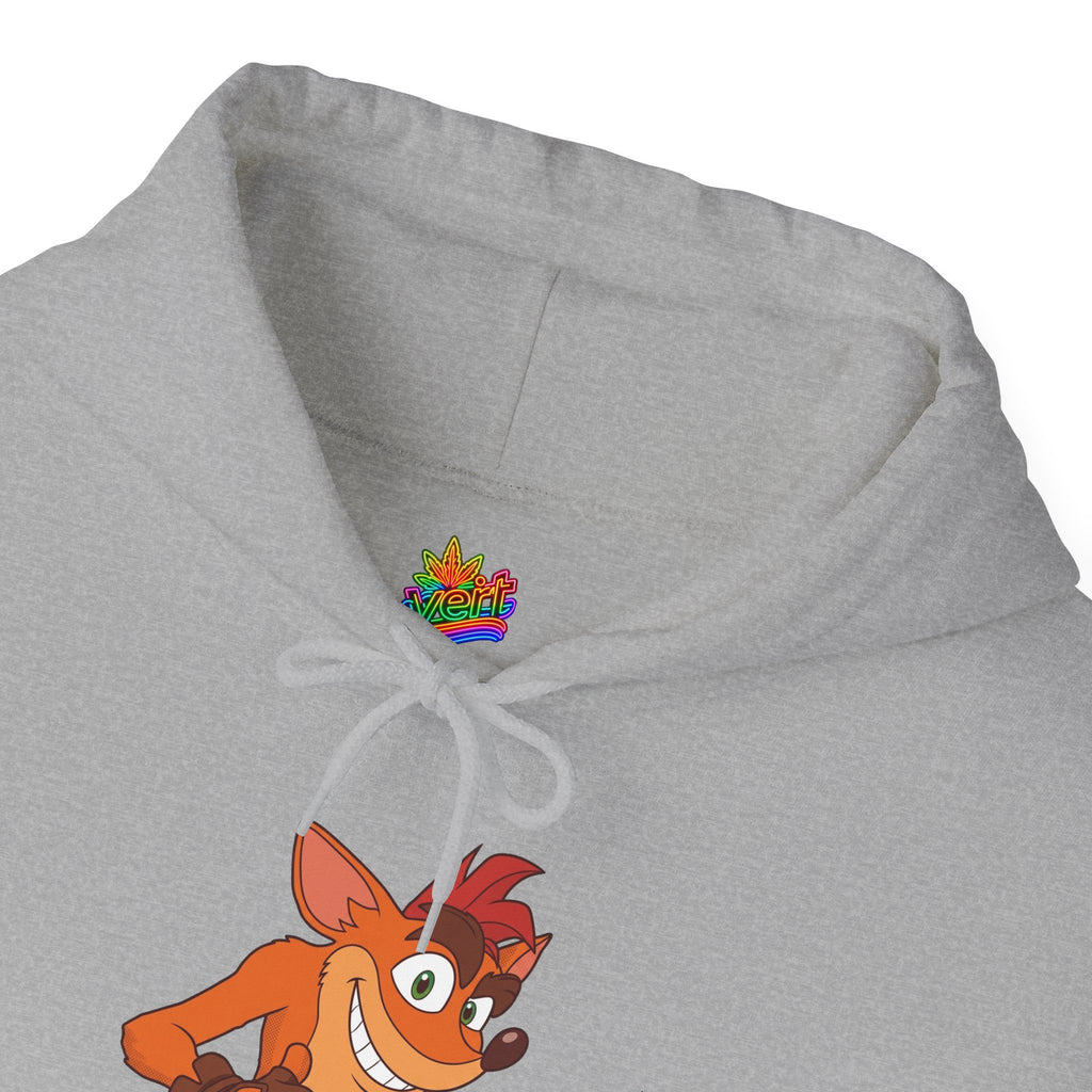 Vert Crash Bandicoot Vintage Style Unisex Cotton Graphic Hoodie