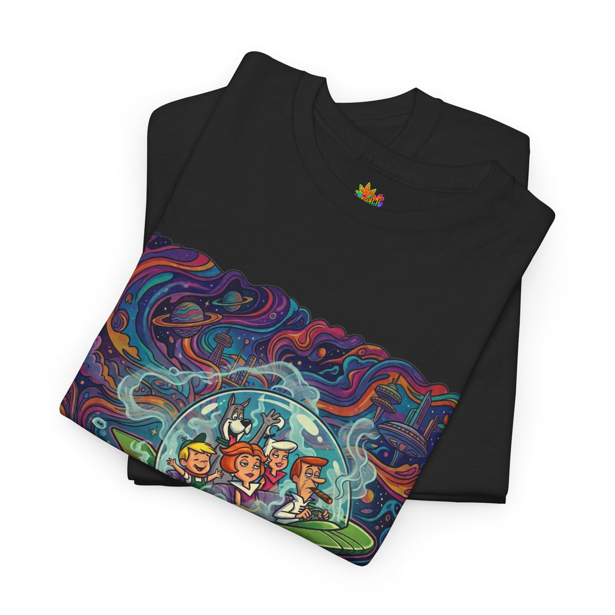 Vert Jetsons Smoker Vintage Style Unisex Cotton Graphic T-Shirt