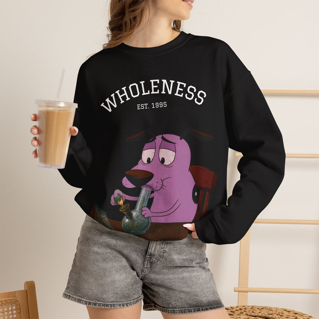 Vert Courage The Cowardly Dog Smoker Unisex Graphic Crewneck Sweatshirt