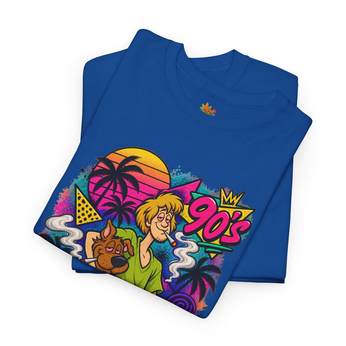 Vert Shaggy & Scooby Vintage Style Unisex Cotton Graphic T-Shirt