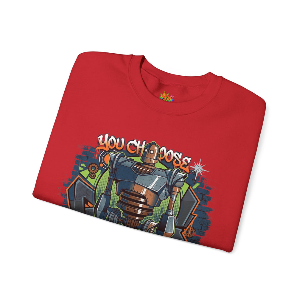 Vert Iron Giant Vintage Style Unisex Graphic Crewneck Sweatshirt