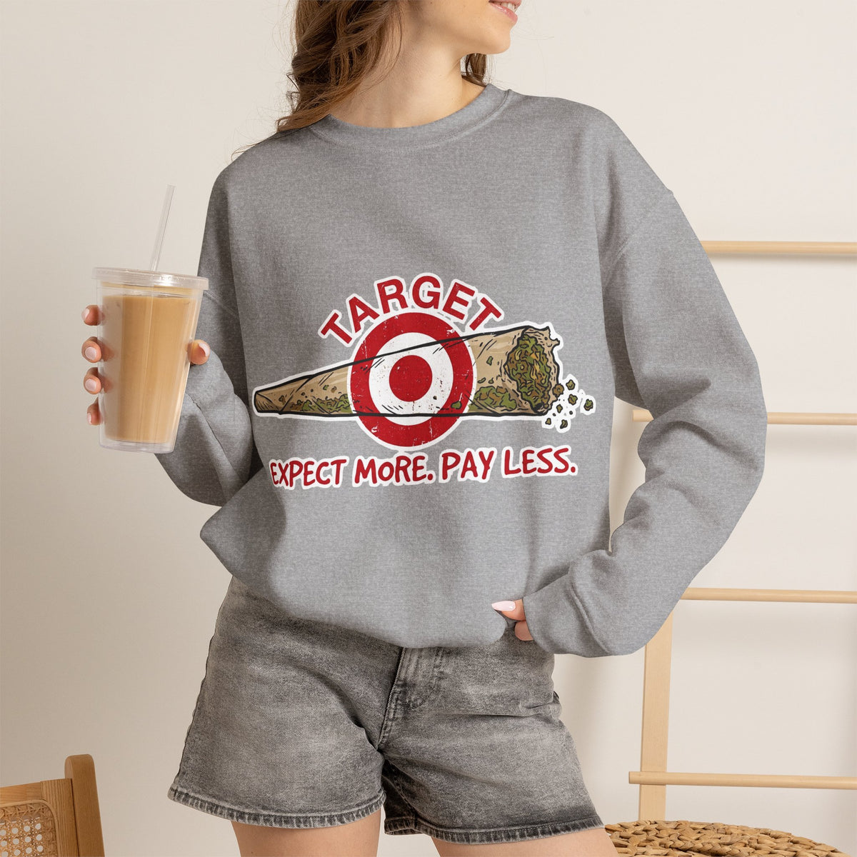 Vert Target Parody Vintage Style Unisex Graphic Crewneck Sweatshirt
