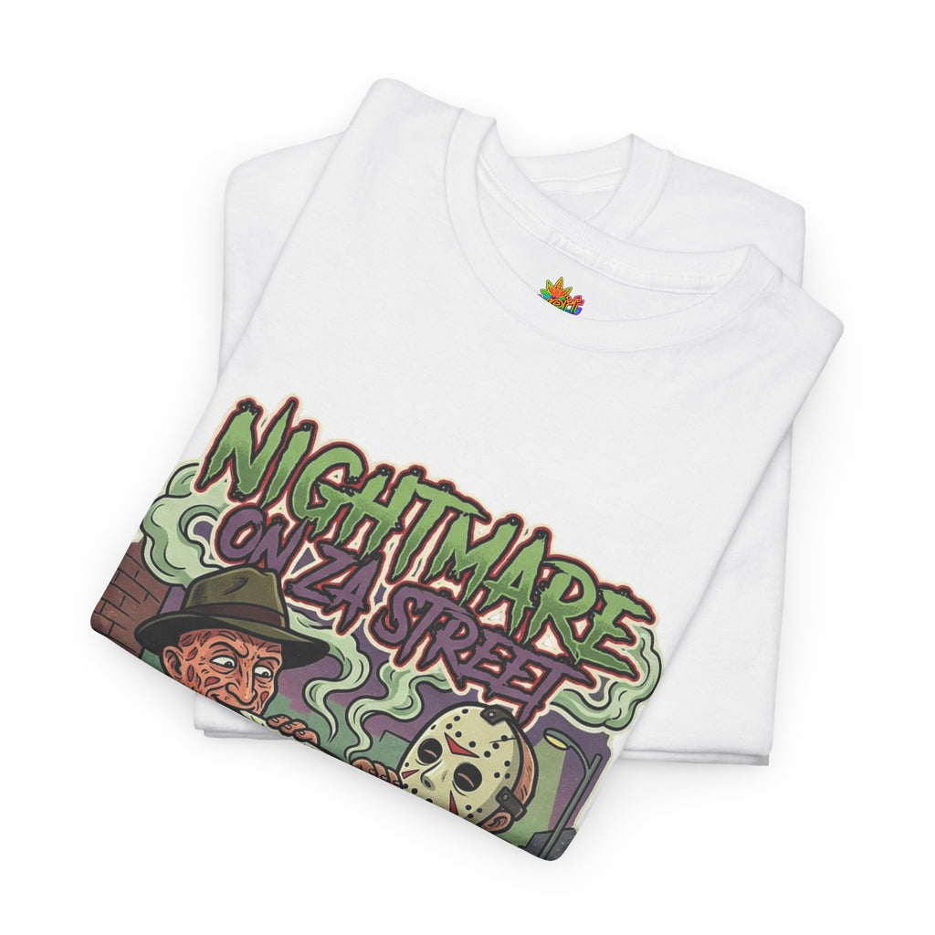 Vert Freddy & Jason Smoker Vintage Style Unisex Cotton Graphic T-Shirt