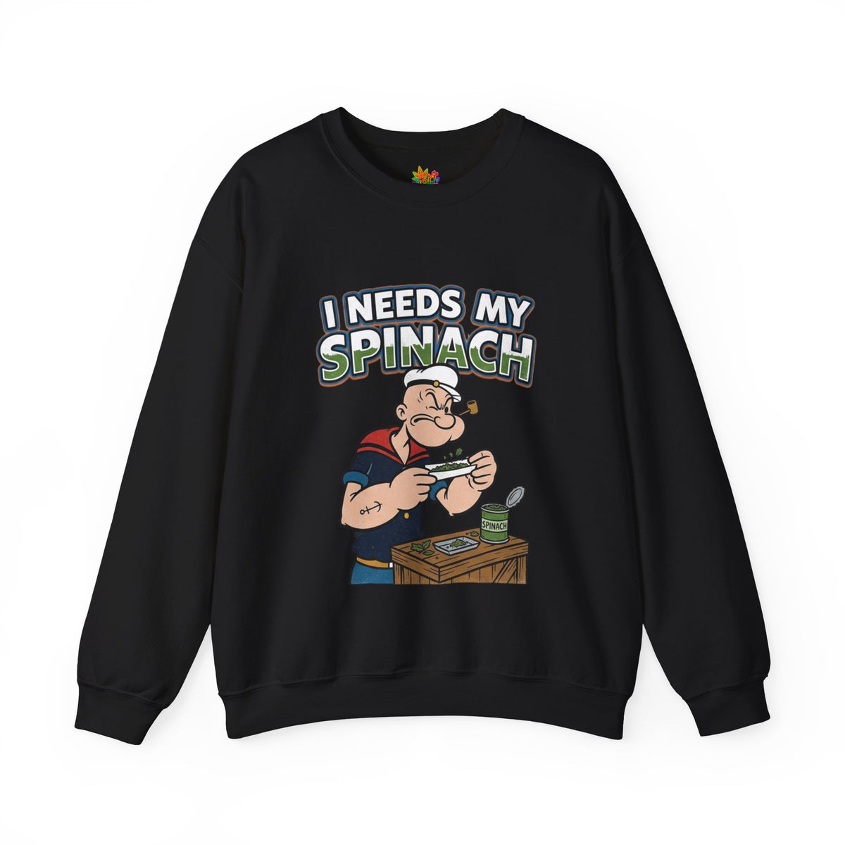 Vert Popeyes Vintage Style Unisex Graphic Crewneck Sweatshirt