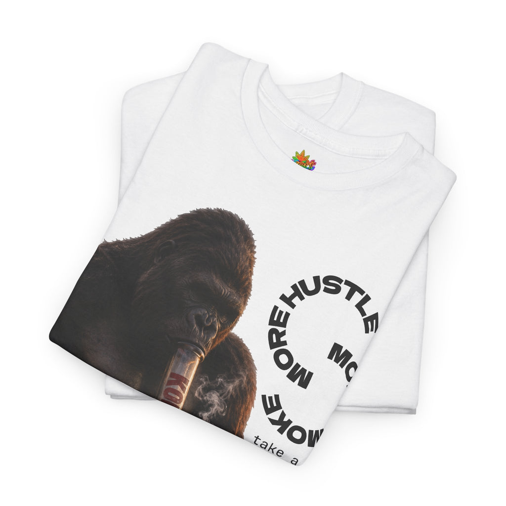 Vert King Kong Smoker Vintage Style Unisex Cotton Graphic T-Shirt