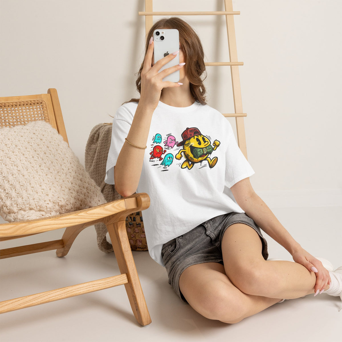 Vert NY Pac-Man Vintage Style Unisex Graphic Cotton T-Shirt