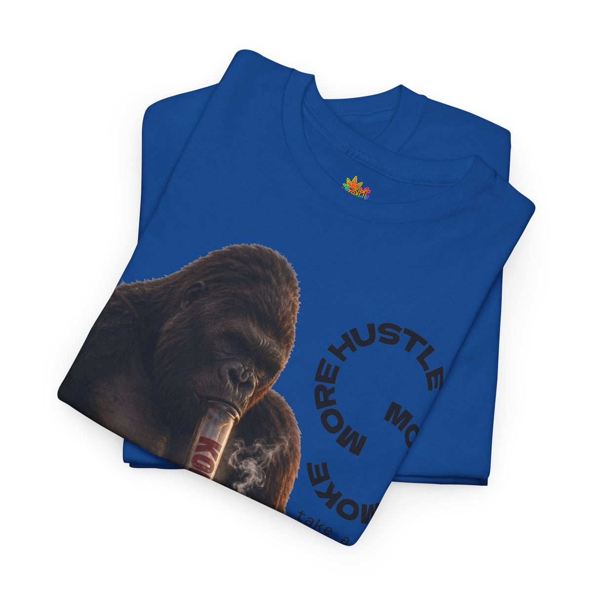 Vert King Kong Smoker Vintage Style Unisex Cotton Graphic T-Shirt