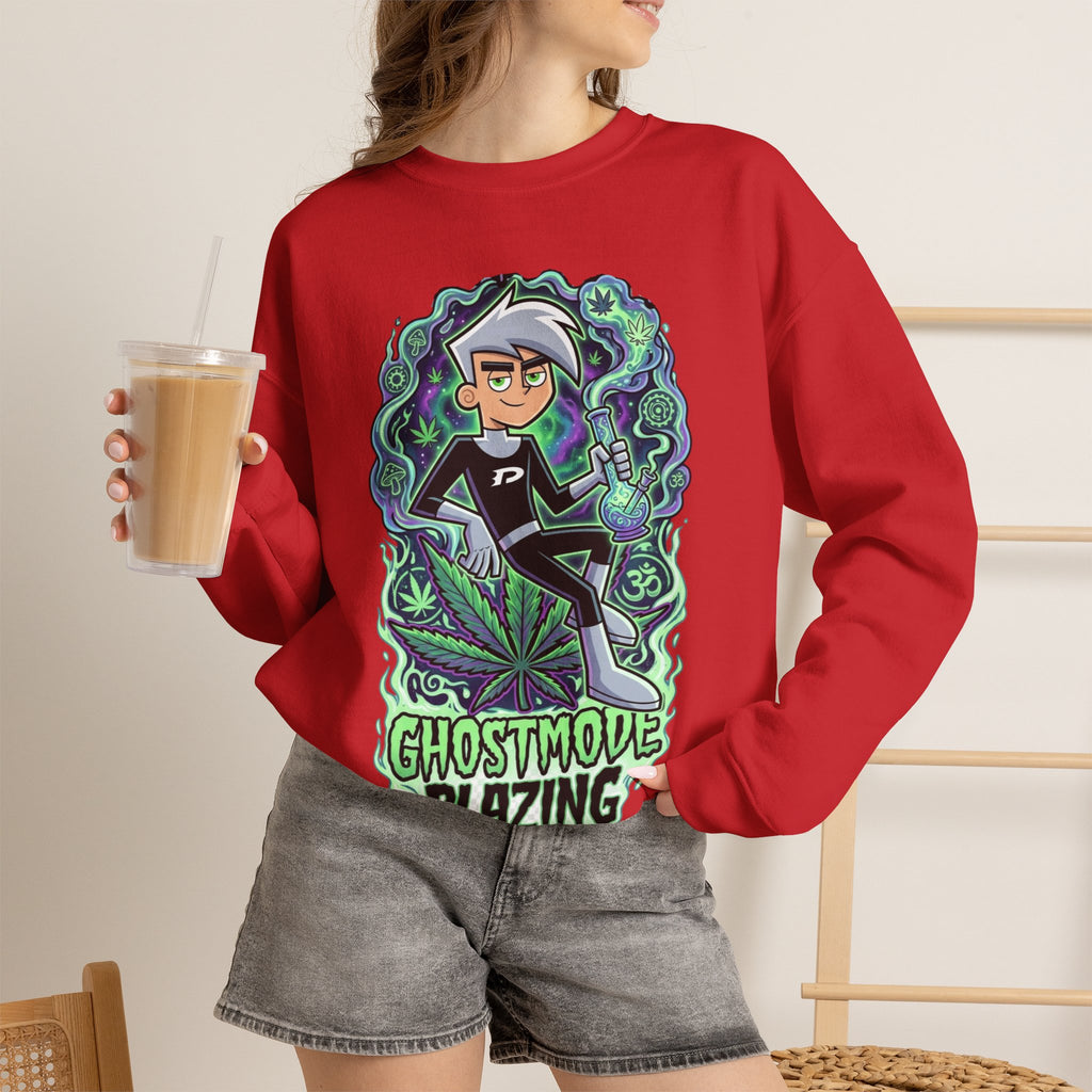 Vert Danny Phantom Smoker Vintage Style Unisex Graphic Crewneck Sweatshirt