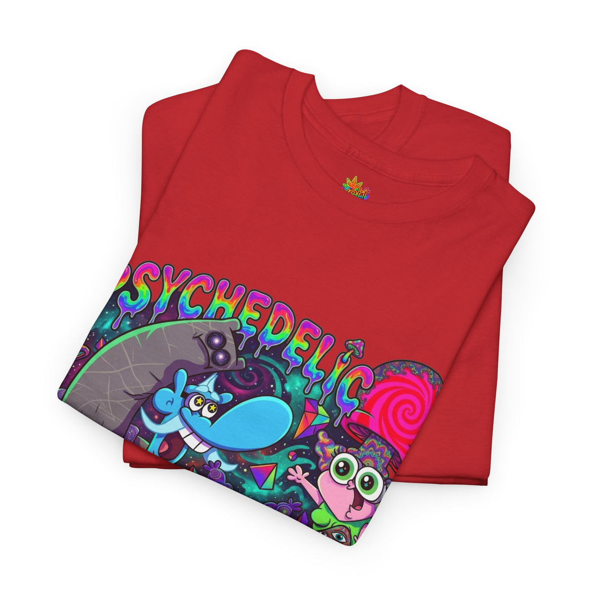 Vert Chowder Psychedelic Vintage Style Unisex Cotton Graphic T-Shirt