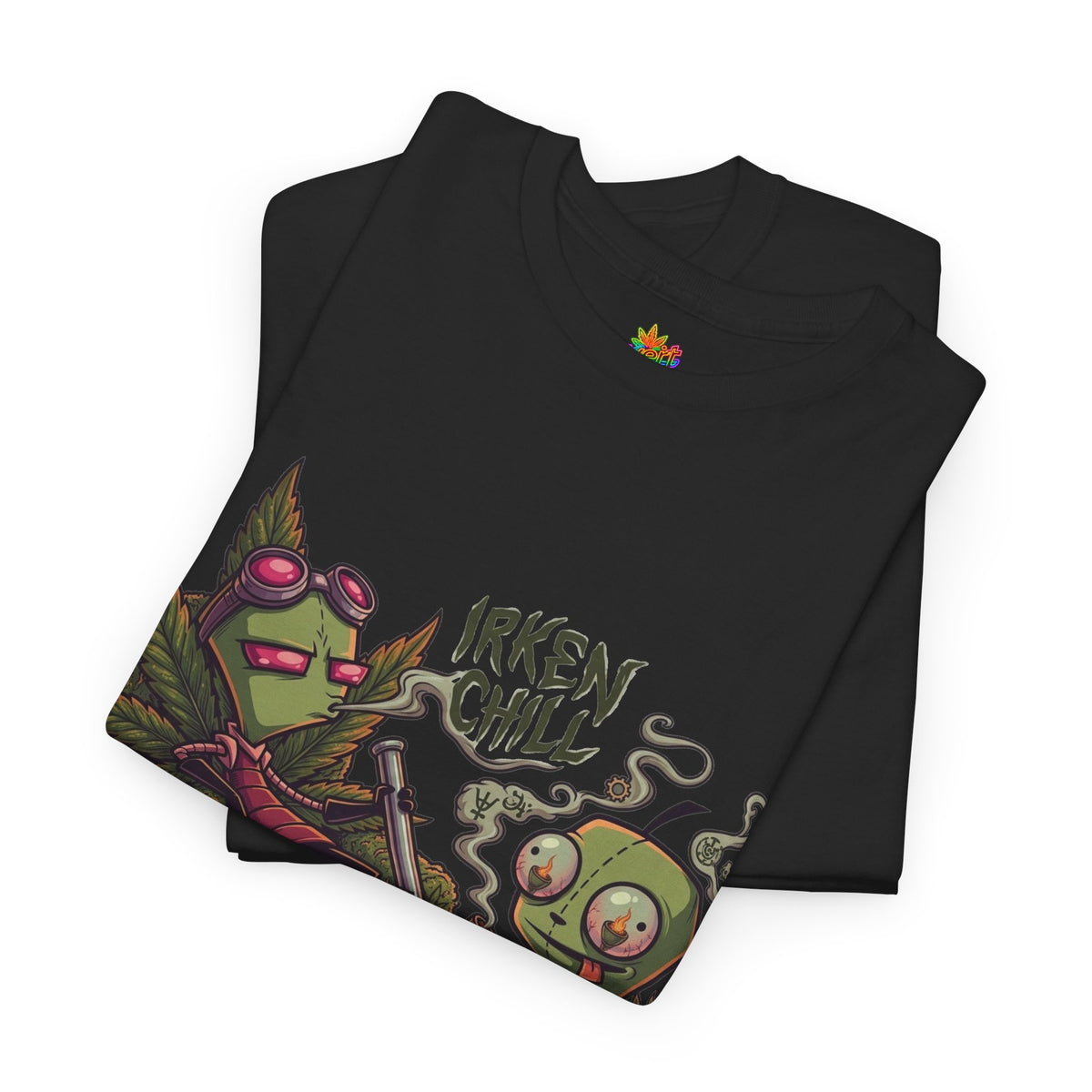Vert Invader Zim Smoker Vintage Style Unisex Cotton Graphic T-Shirt