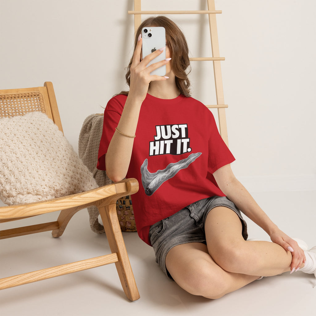 Vert Just Hit It Vintage Style Unisex Cotton Graphic T-Shirt